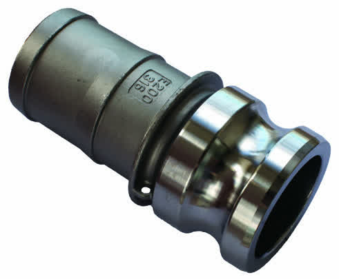 Camlock AL 102mm Type E Male Adaptor x Hose Tail